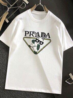 Trendy Cartoon Rabbit Graphic Tee - Casual White Streetwear Cotton T-shirt